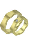 Wedding rings in 14ct Gold with Diamond Blumer