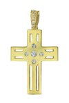 Cross 14ct Gold with zircon by FaCaDoro