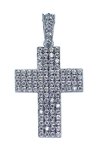 Cross 14ct Whitegold with zircon by FaCaDoro