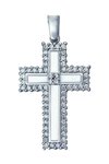 Βαπτιστικός σταυρός 14K Λευκόχρυσο με Ζιρκόν SAVVIDIS