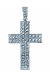 Cross 14ct Whitegold with Zircon by FaCaDoro