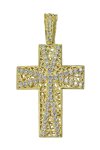 Cross 14ct Gold with zircon by FaCaDOro