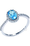 Ring 14ct White gold with Zircon by FaCaDoro (No55)