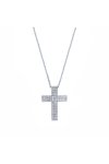 Cross 14ct Gold and White Gold with Zircon