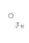 Earrings 14ct Whitegold with Pearl