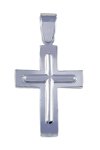 Βαπτιστικός σταυρός 14Κ λευκόχρυσος SAVVIDIS