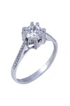 Ring in whitegold 14ct with zircon