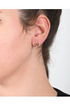 Earrings in 14ct gold with zircon