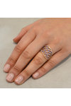Ring in rose gold 14ct with zircon
