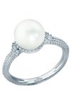 Ring in whitegold 14ct with pearl