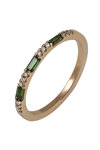 Ring 18ct Rose Gold with Diamonds and Tsavorite