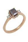 Solitaire ring 18ct Rosegold with Diamond 1.18ct + 0.19ct