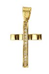 Βαπτιστικός σταυρός 18 Καράτια Χρυσό με Ζιργκόν SAVVIDIS