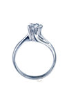 Solitaire ring  14ct White gold with Zircon