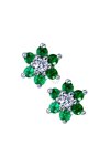 Earrings 18ct with Emeralds and Diamonds Muse Collection