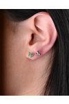 Earrings 18ct with Rubies,Emeralds,Sapphire and Diamonds Muse Collection