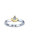 Μονόπετρο δαχτυλίδι δίχρωμο BREUNING από χρυσό 14Κ με διαμάντι