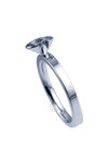 Solitaire ring 14ct White gold with Diamond by Breuning