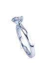 Solitaire ring 14ct White gold with Diamond by Breuning