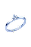 Solitaire ring 18ct White Gold with Diamonds by Breuning