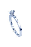 Solitaire ring 18ct White Gold with Diamonds by Breuning