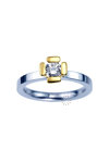 Solitaire ring 14ct Gold with Diamond by Breuning