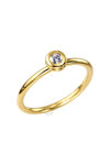 Solitaire ring 18ct Gold with Diamond by Breuning
