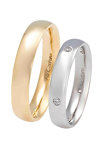 Wedding rings 18 Carats Rose Gold and Whitegold With Diamonds by FaCaDoro