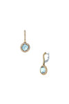 Σκουλαρίκια 18Κ Ροζ χρυσό με Blue Topaz 14.0ct και Διαμάντια SAVVIDIS