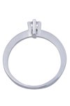 Μονόπετρο δαχτυλίδι FaCad'oro από λευκόχρυσο 18K με διαμάντι (Νο 55)