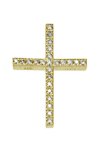 Cross 14 Carats Gold with Zircon by TRIANTOS