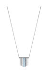 Just CAVALLI Glam Chic Stainless Steel Necklace With Sapphire Colored Crystals