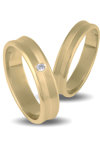 Wedding Rings in 9ct Yellow Gold with Zircon