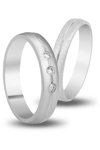 Wedding Rings in 9ct White Gold with Zircons
