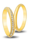 Wedding Rings in 14ct Yellow Gold with Zircons