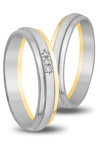 Wedding Rings in 14ct Yellow Gold and White Gold