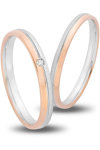 Wedding Rings in 14ct White Gold and Pink Gold