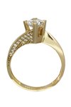 Μονόπετρο δαχτυλίδι SAVVIDIS από χρυσό 14Κ με ζιργκόν (No 55.5)