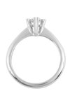 Μονόπετρο δαχτυλίδι PRECIEUX από λευκόχρυσο 18K με διαμάντι (Νο 52)