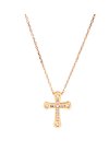 Necklace with cross SAVVIDIS 18ct Rose Gold with Diamonds