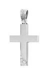 Cross 14ct White Gold with zircon by TRIANTOS