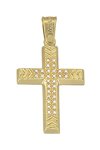 Cross 14ct Gold with zircon by TRIANTOS