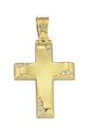 Βαπτιστικός σταυρός 14Κ Χρυσό με Ζιργκόν TRIANTOS