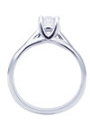 Solitaire ring 18ct Whitegold with Diamonds FaCaDoro