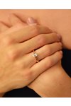 Solitaire ring 14ct Rose Gold with Zircon FaCaDoro