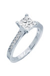 Solitaire ring 14ct Whitegold with Zircon FaCaDoro