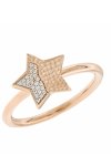 Ring with star 14ct Rose Gold with Zircon Savvidis (No 56)