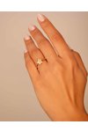 Δαχτυλίδι με αστέρι SAVVIDIS από ροζ χρυσό 14Κ με ζιργκόν (No 56)