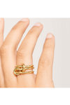PDPAOLA Giselle Solstice Gold Plated Sterling Silver Ring (No 16)