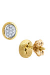 Σκουλαρίκια Βeehive SOLEDOR από χρυσό 14Κ με ζιργκόν